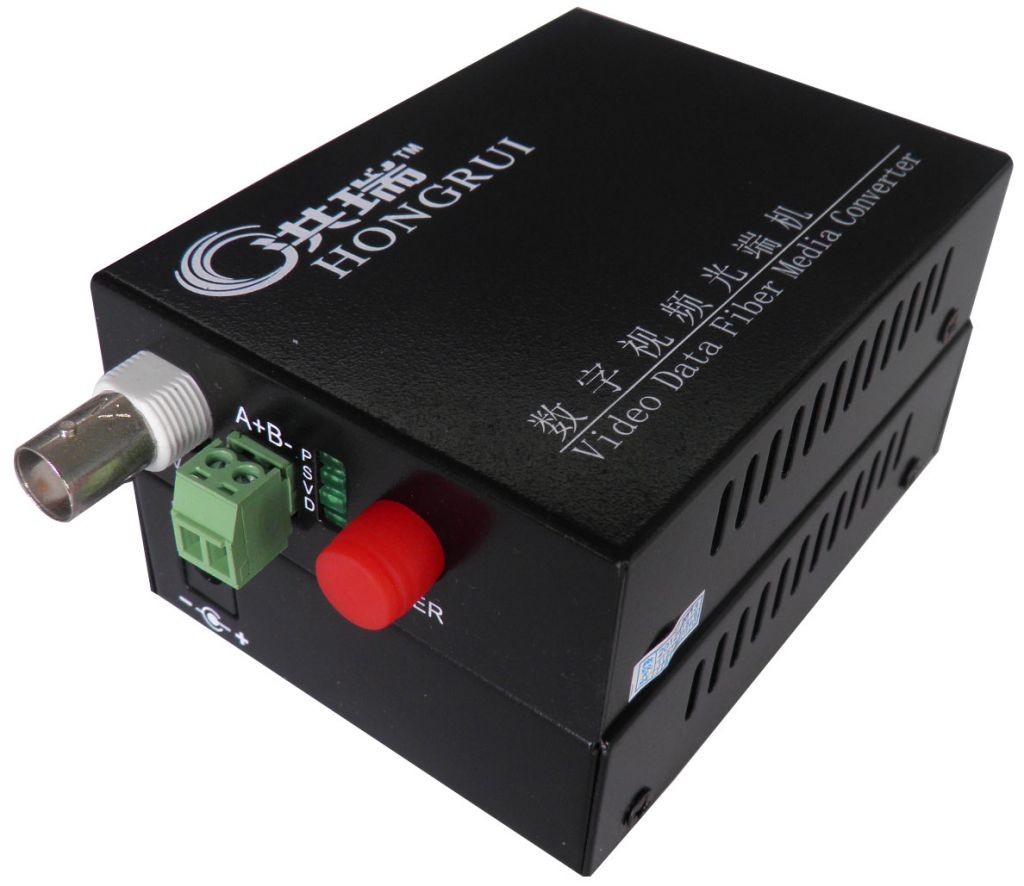 1-channel video + 1-return data Video Optical Converter