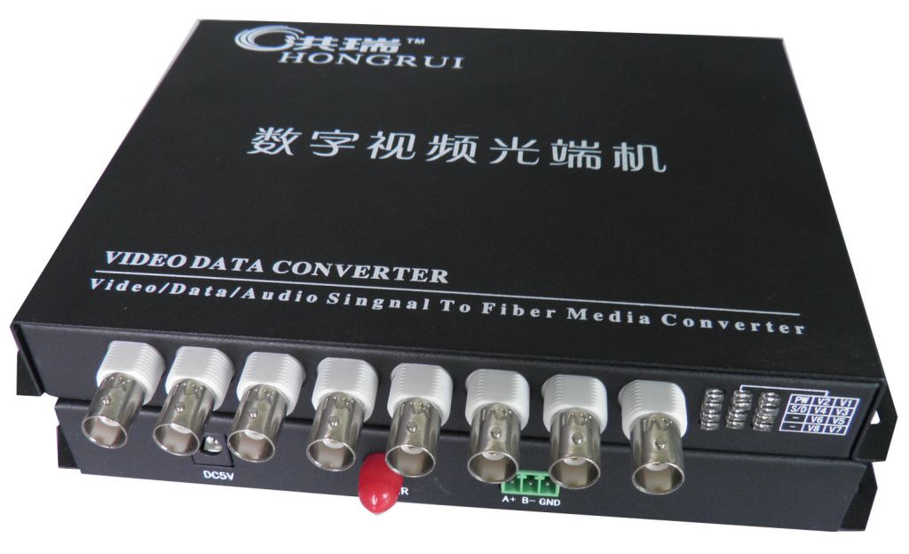 8-channel video+ 1-return data Video Optical Converter