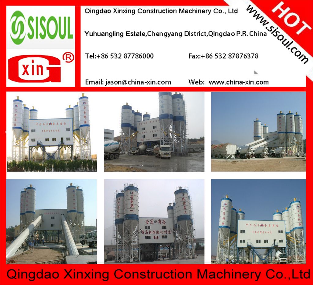 Environmental-friendly concrete mixer machine plant