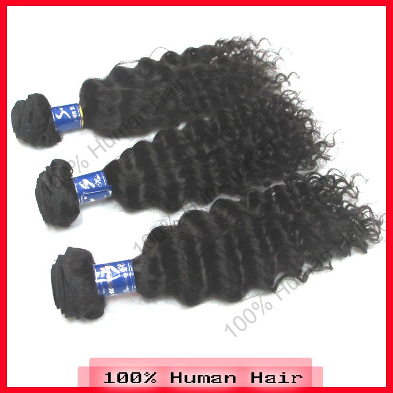 Free Shipping Unprocessed Deep curly hair weave Brazilian virgin hair extensions Brazilian virgin Remy Hair Human Queen Hair