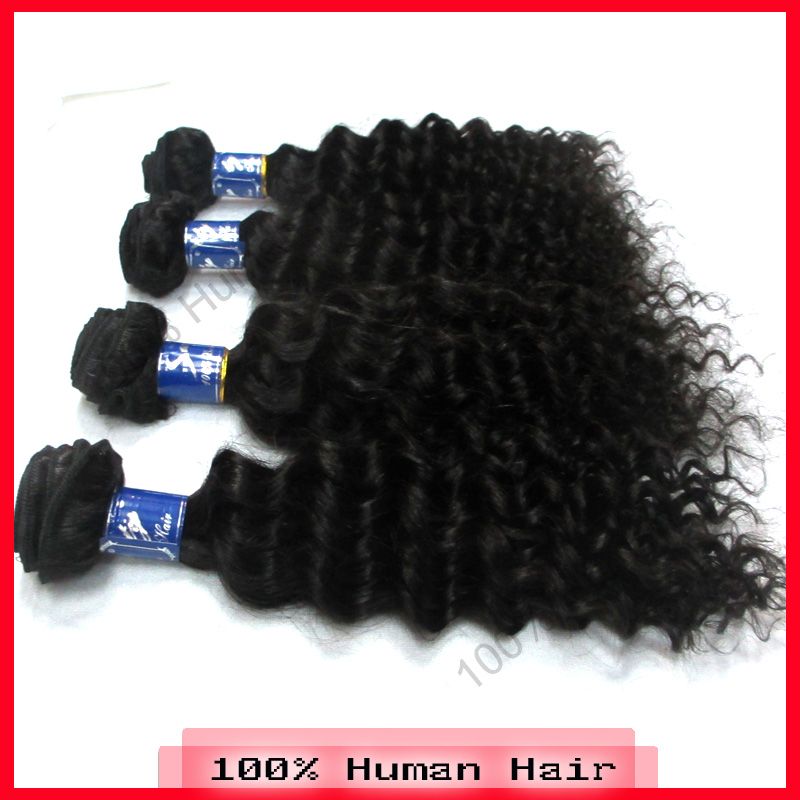 Free Shipping Unprocessed Deep curly hair weave Brazilian virgin hair extensions Brazilian virgin Remy Hair Human Queen Hair