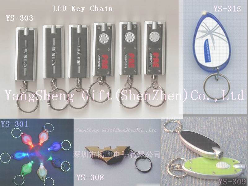 LED Key Chains Light Ring Troch