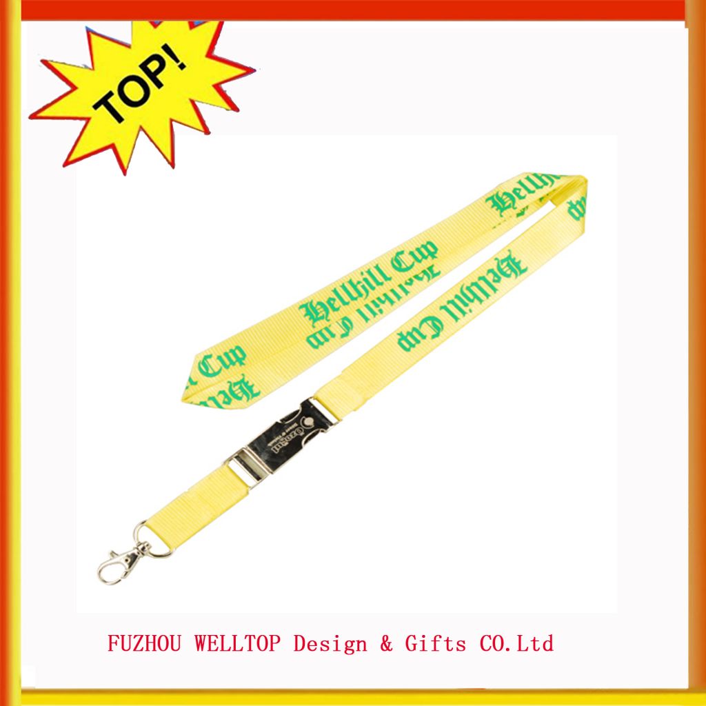 polyester silkscreen customized logo lanyard 