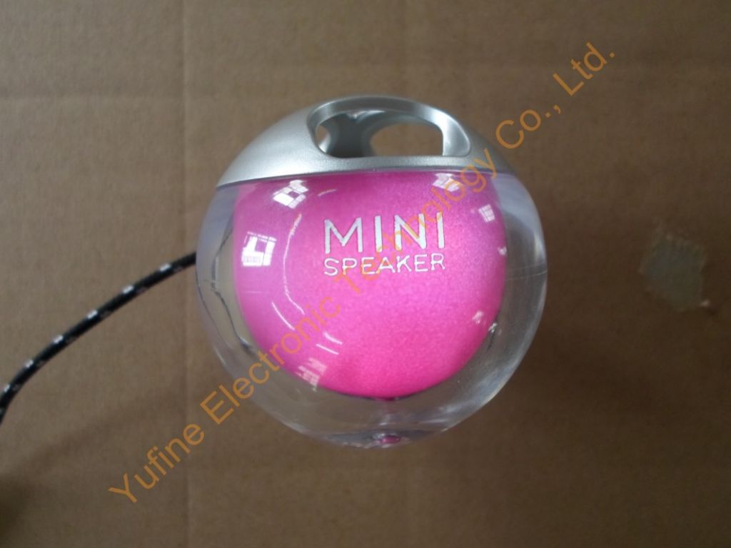 2015 newest mini speaker, led light speaker, Sales Promotion Electronic products, popular fashion speaker, cheap gift speaker from Yufine factory 