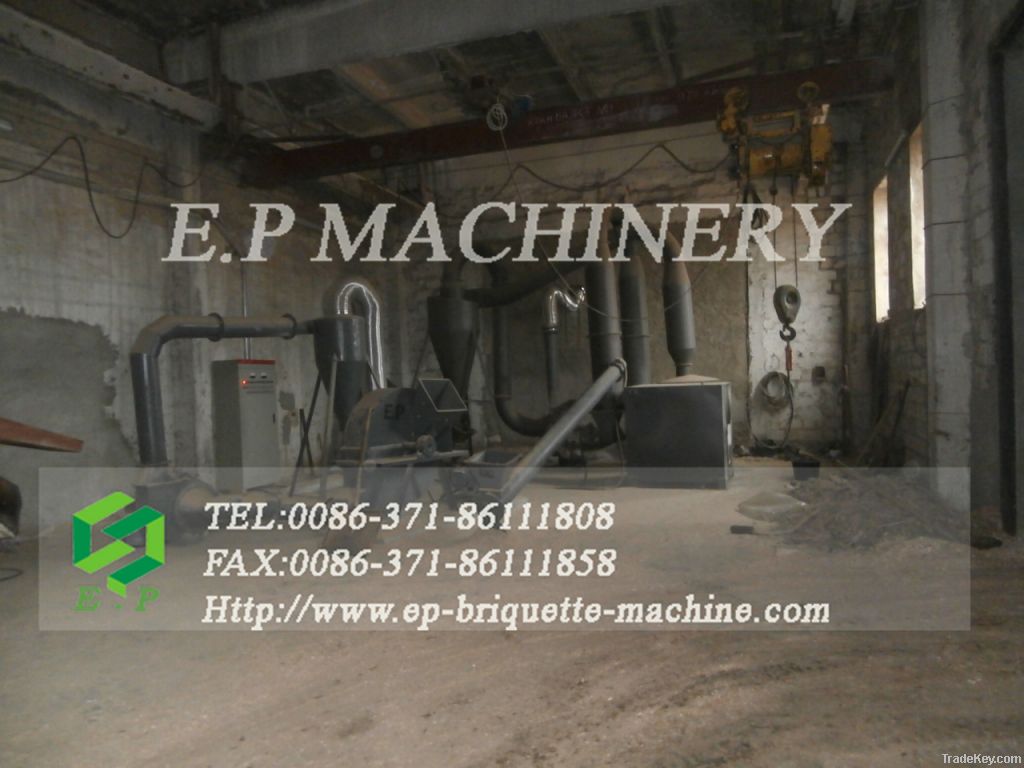 complete 800-1000kg/h wood briquette plant