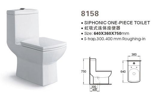 Siphonic One-piece Toilet XB-8158
