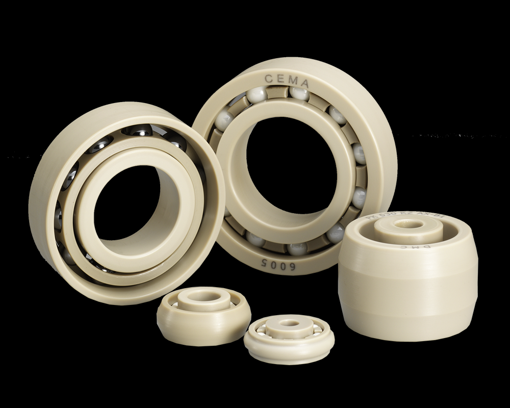 Ceramic deep groove ball bearings with filling slot