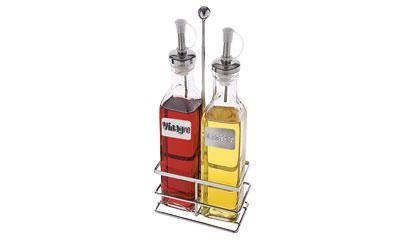 oil bottle with shelf- two bottles per set