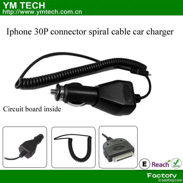 Car Charger For Iphone with 30P Connector
