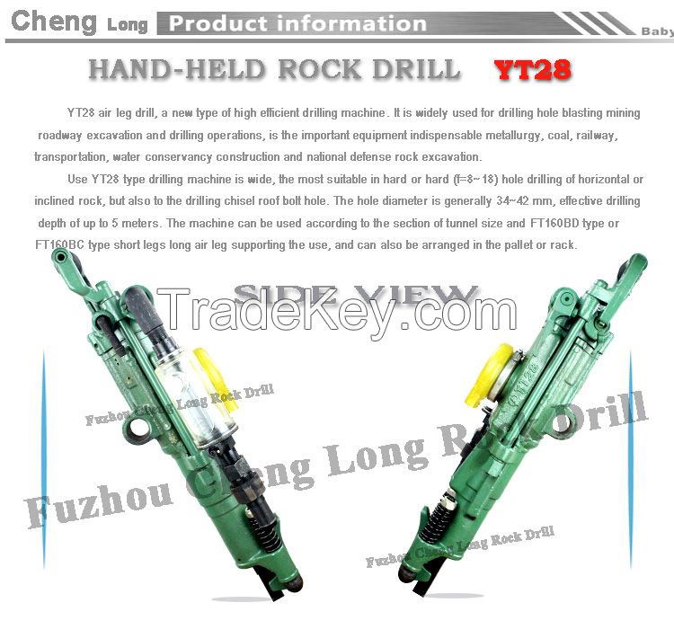 YT28 air-leg rock drill