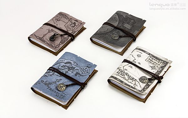 Fabric notebook--Treasure map series