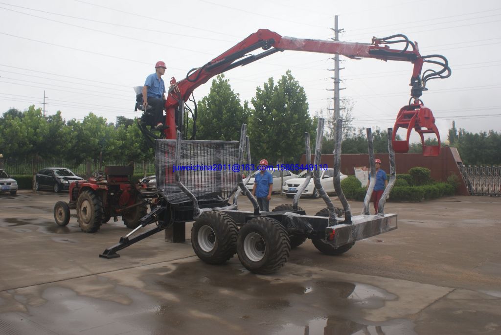 timber trailers with crane