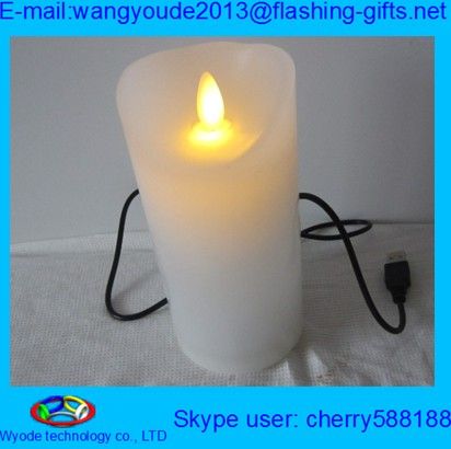 Battery operated rechargeble led candle light | real wax Rechargeble led candle manufactory & exporter & supplier