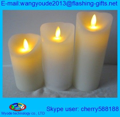 Cheap Battery Operated artificial Moving flame Candle with timer setting
