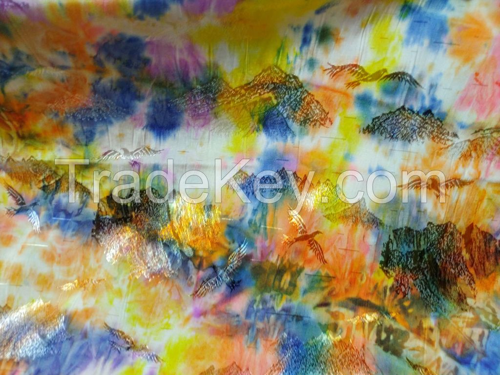 Fashion Spray Colorful Printed Fabrics