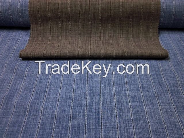 Crepe Melange stripe fabrics