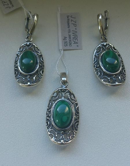 sterling silver oxidized set with gemstones