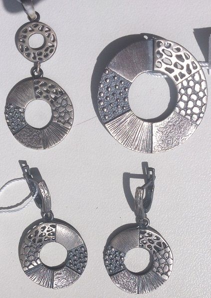 Sterling silver oxidized jewelery set