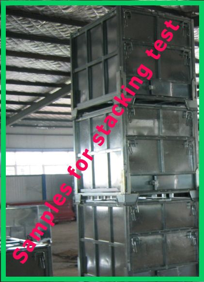Steel folding bulk container 