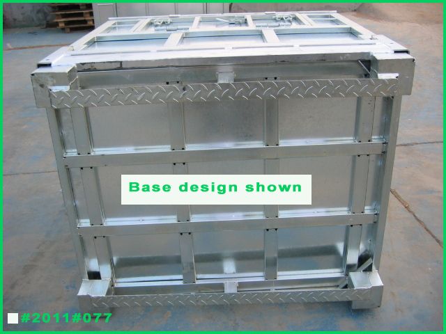 Steel folding bulk container 