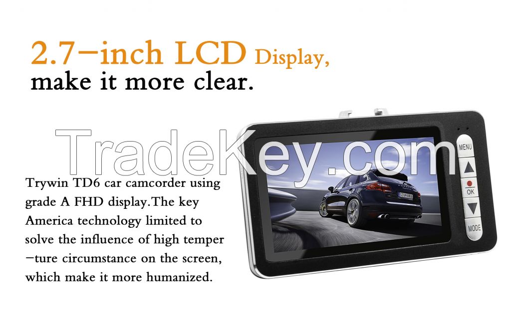 Car Vehicle DVR Data Recording  Car Video Recorder 1080P TD6