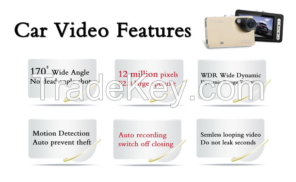 Car Vehicle DVR Data Recording  Car Video Recorder 1080P TD6