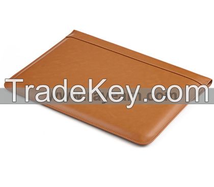 2015 Macbook Air 12 inch Leather Sleeve (Brown) for Apple Macbook Air 12 by REYON