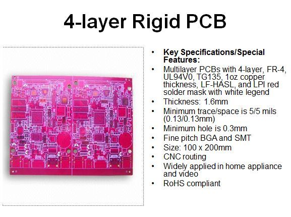 4 layers rigid PCB