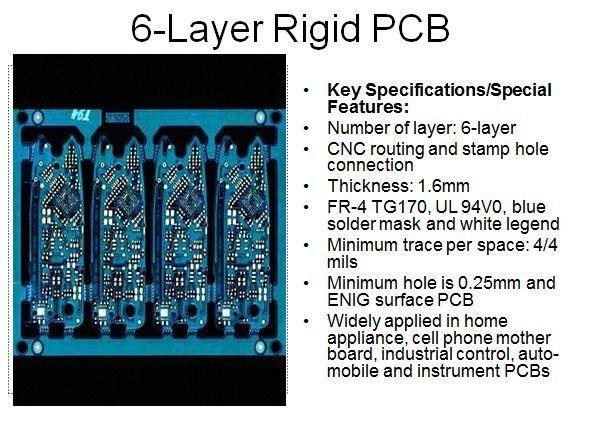 6 layers rigid PCB