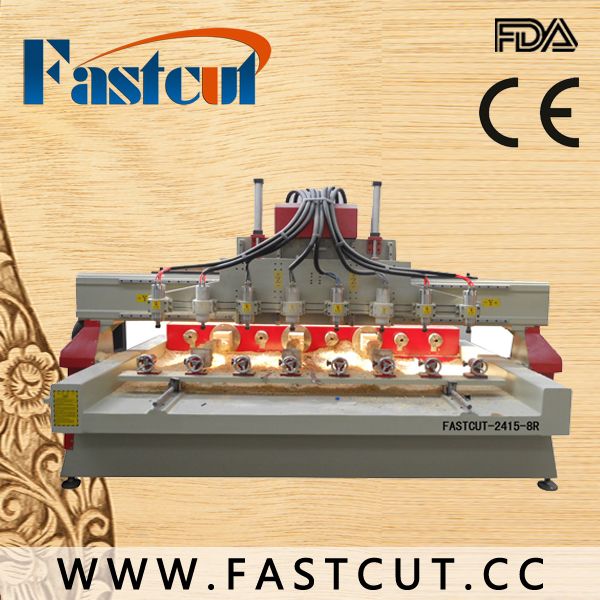 rotary cnc wood router 3D cylindrical objects processing
