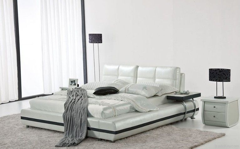 New Style Genuine Leather Soft Bed(8000)