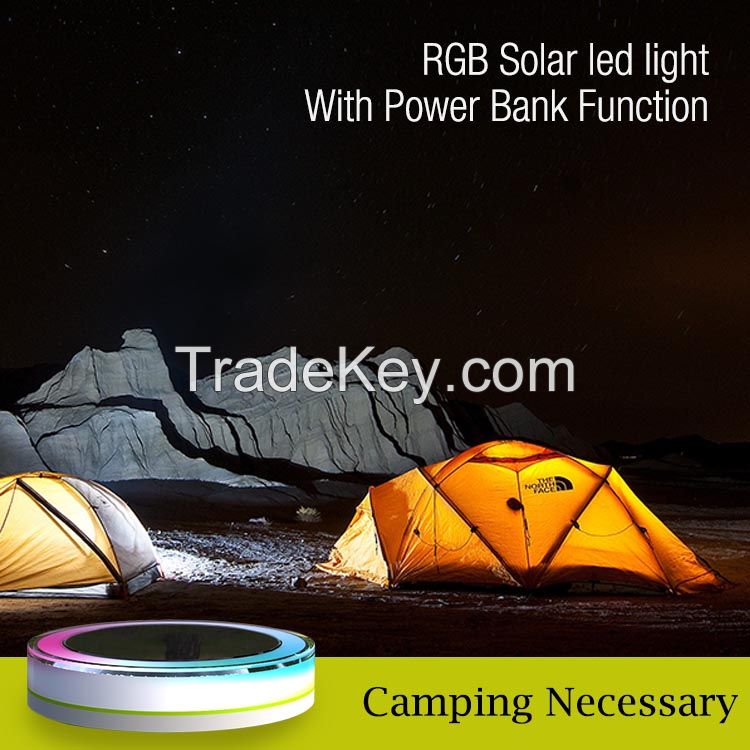 Acmeshine Solar camping light with mobile charger , solar power bank 3000mAh 
