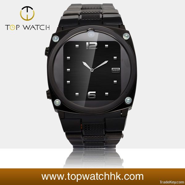 fashion watch stainless watch phone with spy camera high qulity