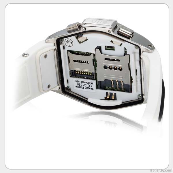 fashion watch silicone shining watch phone with spy camera high qulity