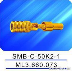 SMB female connector, Crimp, 50ohm impedence, SMB-C-50K2-1