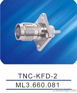 TNC female connector with flange, microstrip, TNC-KFD