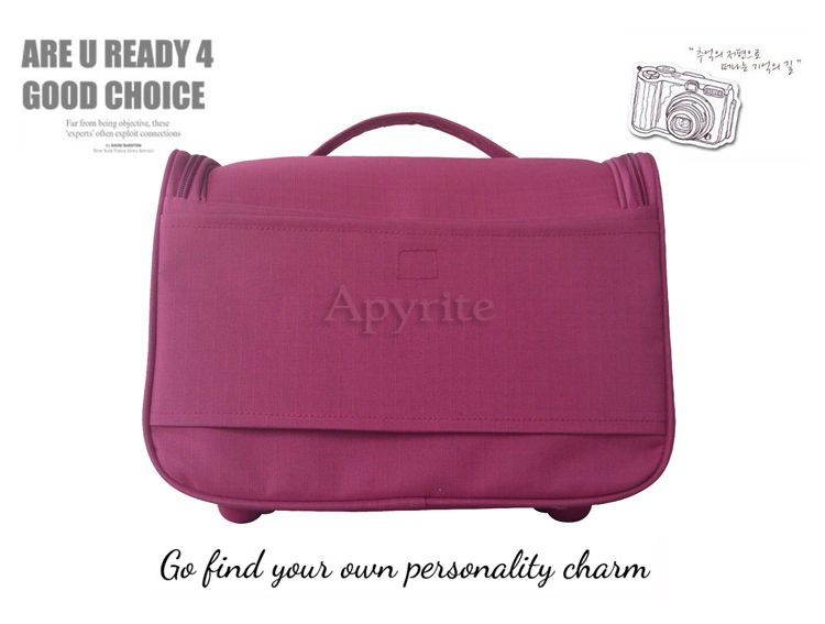 2014latest fashion beautybag/lady beauty case/cosmetic dressing professional beauty bag large space and light weight pink/red