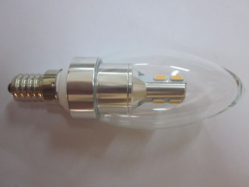 Hot sales 3000k E12 110V C37 3w flame tip Led Candelabra Bulb E14