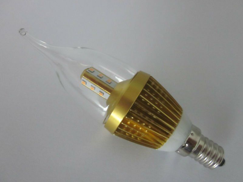 Flme tip 5w C37 dimmable Chandelier crystal led candelabra lamp e14 220v