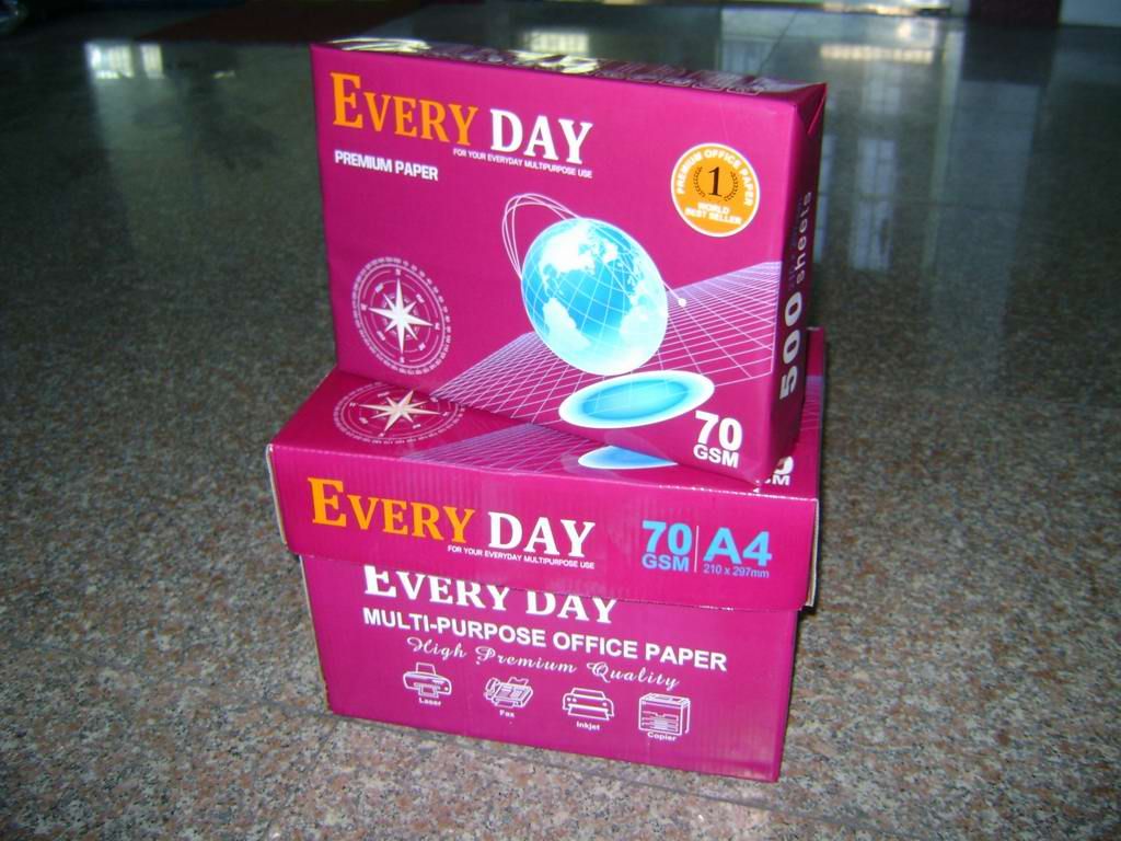 copy paper 100% wood pulp white   70-80gsm