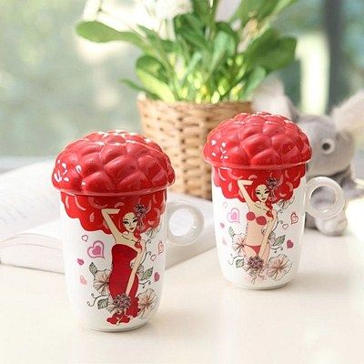 FDA SGS Proved Personality Magic Change Color Sexy Red Bikini Ceramics Coffee Mugs China Factory