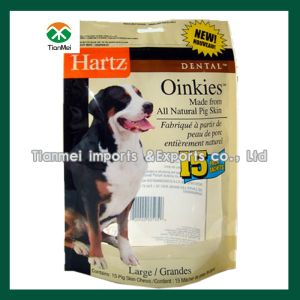 Pet Food Bag with Zipper and Tear Notch