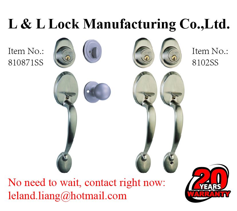 High quality zinc alloy entrance handle lockset