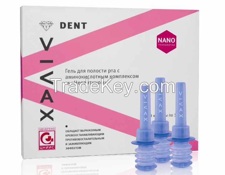 Dental anti inflammatory gel with amino-acid assemblage and Neovitin