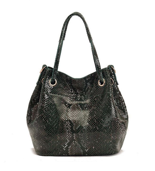 Fashion Designer Leather Shoulder Bag Snake Skin Pattern Lady Handbag Leisure Bag