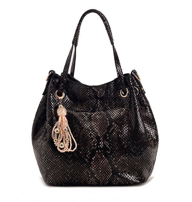 Fashion Designer Leather Shoulder Bag Snake Skin Pattern Lady Handbag Leisure Bag