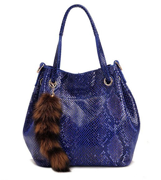 Fashion Designer Leather Shoulder Bag Snake Skin Pattern Lady Handbag Leisure Bag