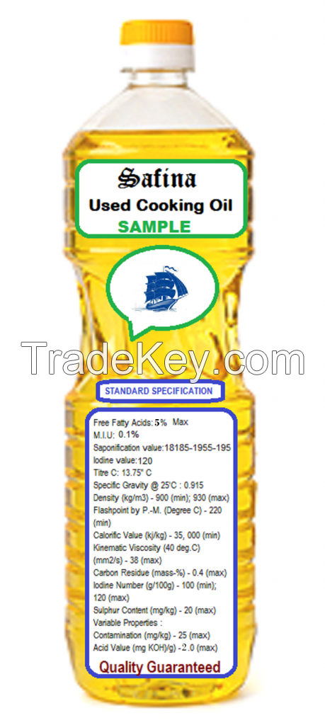 USED COOKING OIL, VEGETABLE COOKING OIL, ANIMAL FEEDS