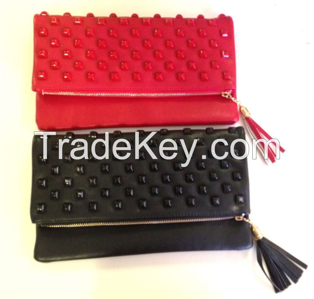 Studded Clutch Bag Black