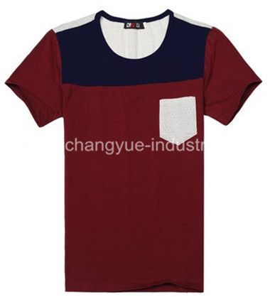 Classic Man Crew Neck Lycra T-shirt Custom in China 